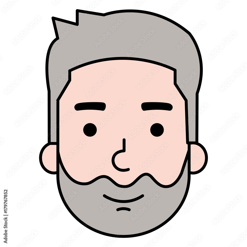 Fototapeta premium young man head avatar character