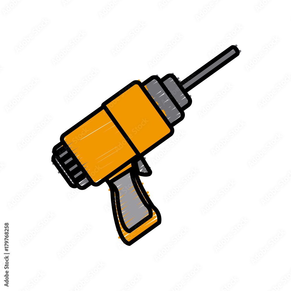 Electric drill tool icon vector illustration graphic design Electric drill tool icon vector illustration graphic design