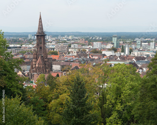 View to Freiburg im Breisgau from the slope of Schlossberg © Onyshchenko