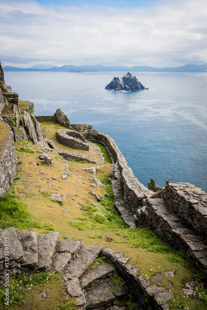 ruins of the monastery on skellig michael