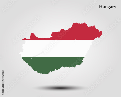 Obraz na płótnie Map of Hungary