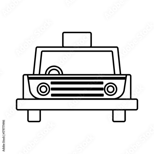 Taxi cab vehicle icon vector illustration graphic design