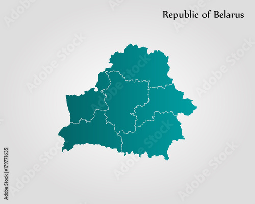 Canvas Print Map of Belarus