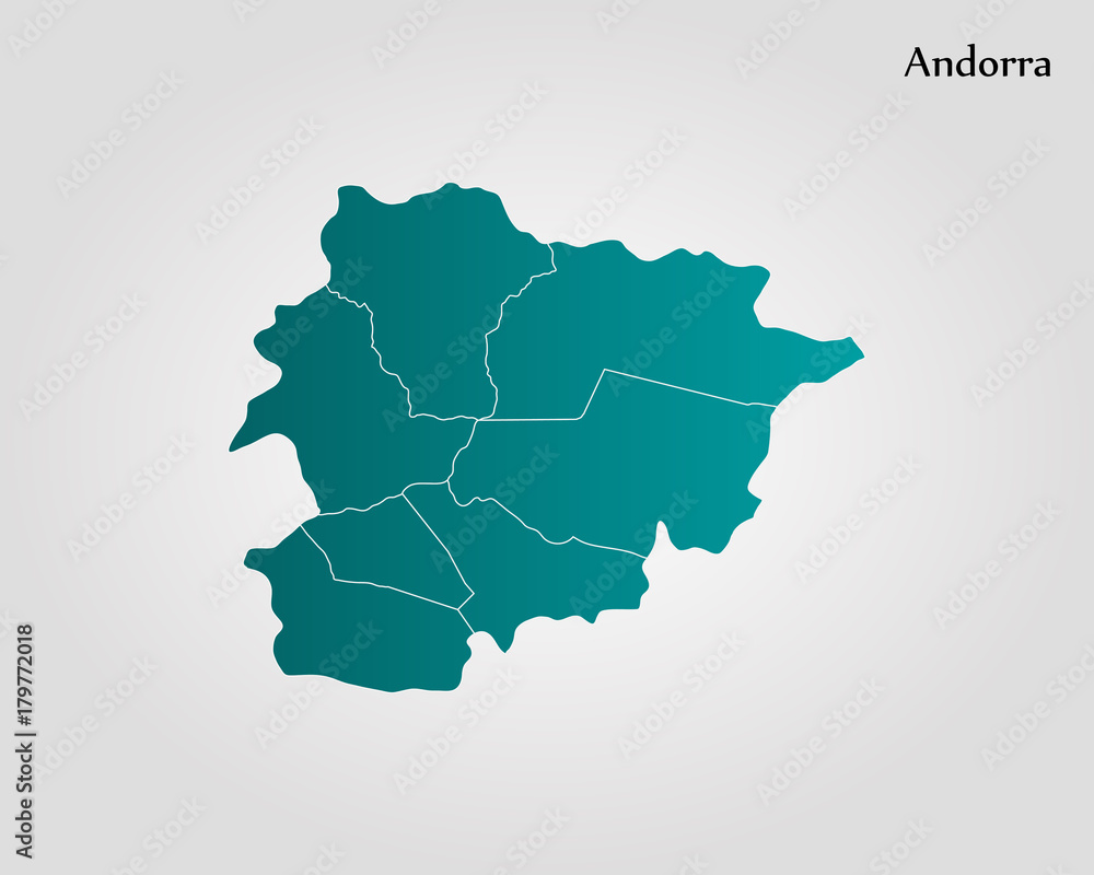 Fototapeta premium Map of Andorra