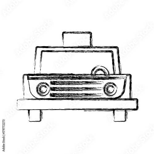 Taxi cab vehicle icon vector illustration graphic design