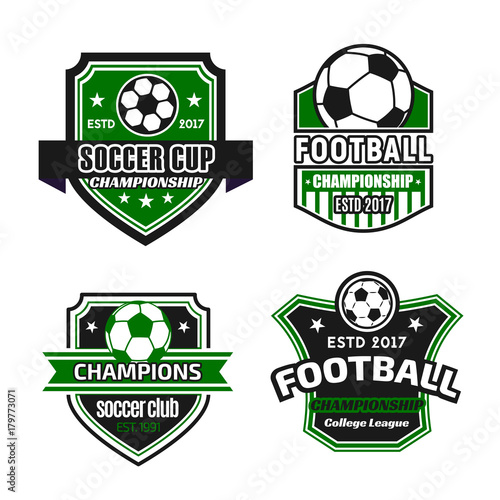 Vector icons for soccer championship football cup