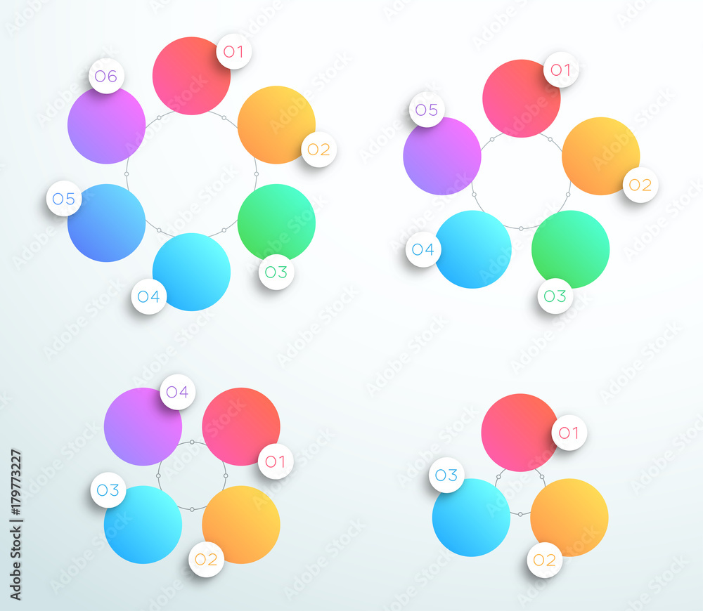 Infographic Simple Business Connected Circle Cycles A Infographic Simple Business Connected Circle Cycles A