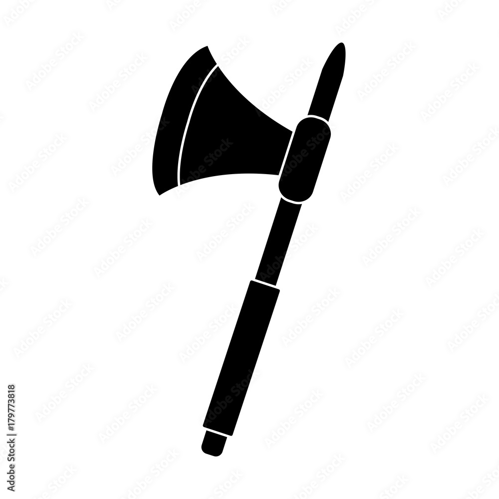 Old axe weapon icon vector illustration graphic design Old axe weapon icon vector illustration graphic design