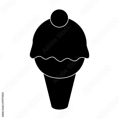 Ice cream cone icon vector illustration graphic design