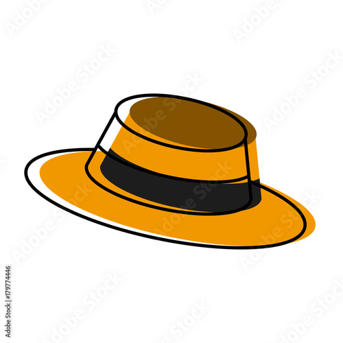 Vintage hat male icon vector illustration graphic design