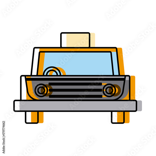 Taxi cab vehicle icon vector illustration graphic design