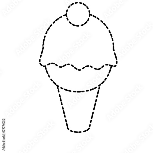 Ice cream cone icon vector illustration graphic design