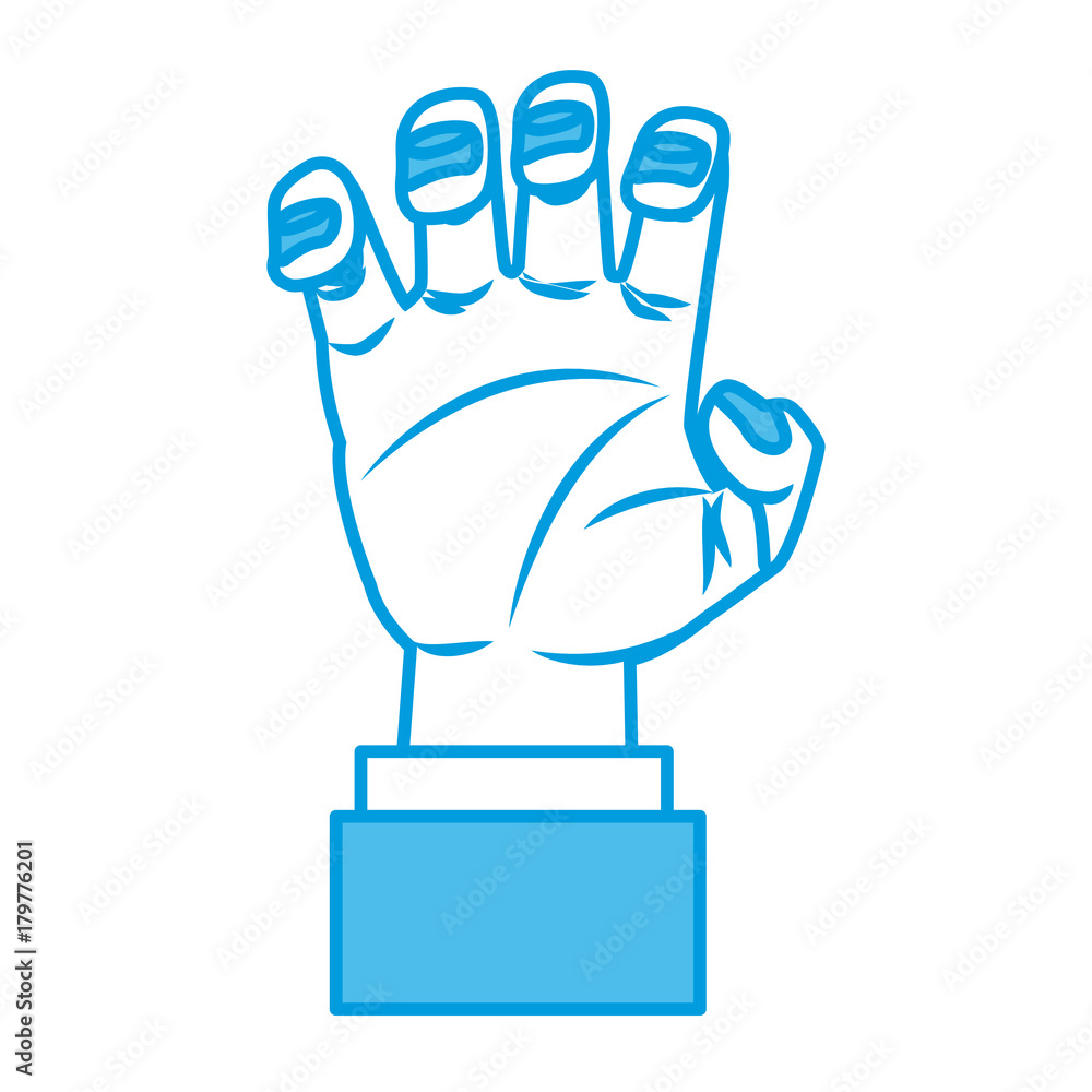 Hand with palm open icon vector illustration graphic design Hand with palm open icon vector illustration graphic design