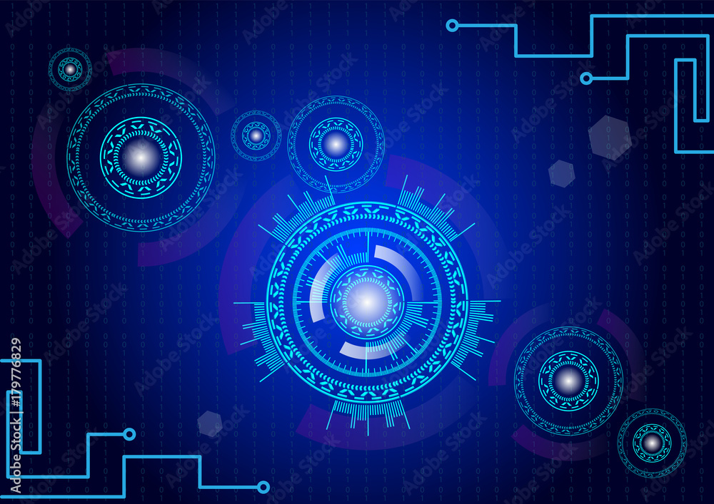 Head-up display. HUD UI interface