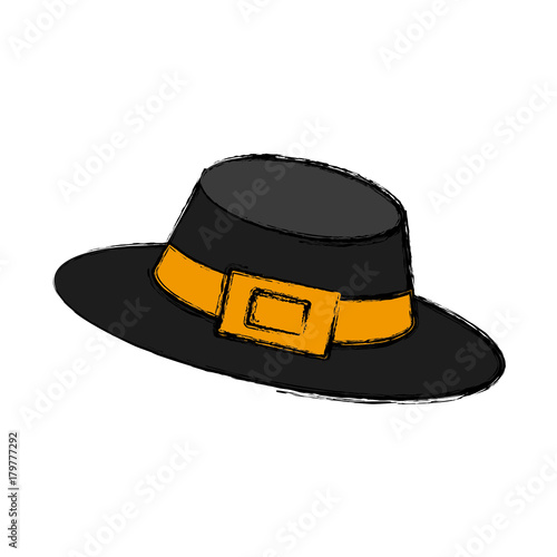 Vintage hat male icon vector illustration graphic design