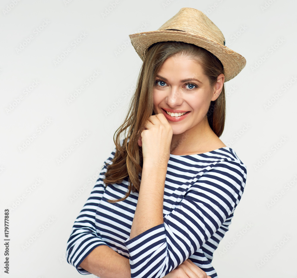 Close up beauty style portrait of smiling woman Close up beauty style portrait of smiling woman