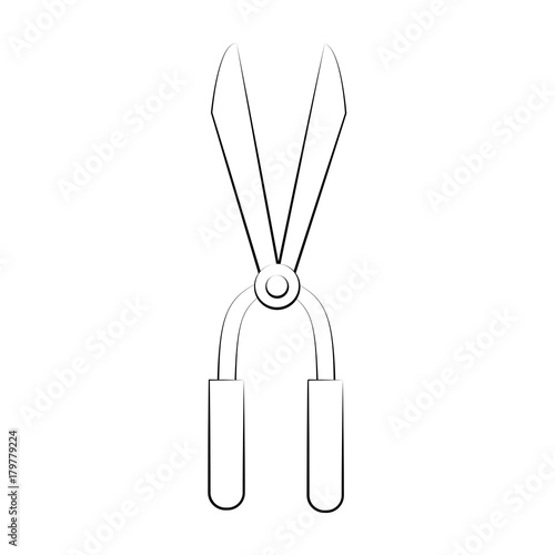 Garden shears tool icon vector illustration graphic design