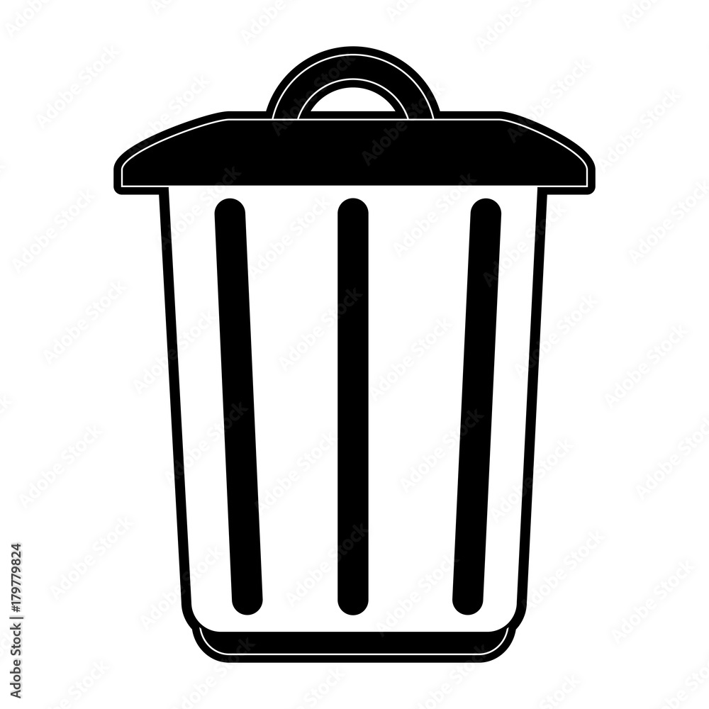 Garbage trash can icon vector illustration graphic design