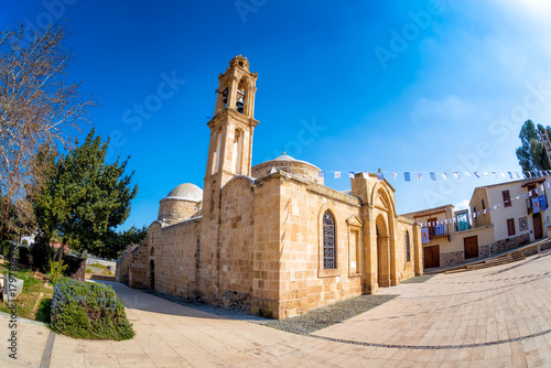 Apostles Varnavas Church. Peristerona village, Cyprus photo