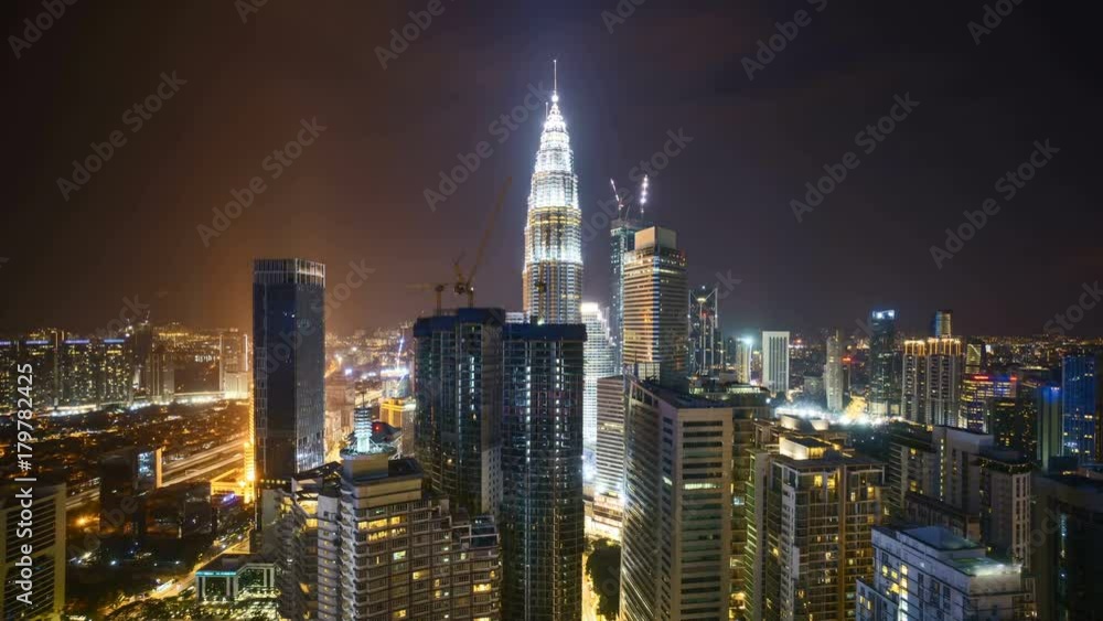 4k time lapse of beautiful sunrise night to day night scene at Kuala Lumpur city skyline. 4k time lapse of beautiful sunrise night to day night scene at Kuala Lumpur city skyline.