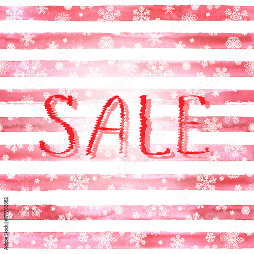 Winter sale red background
