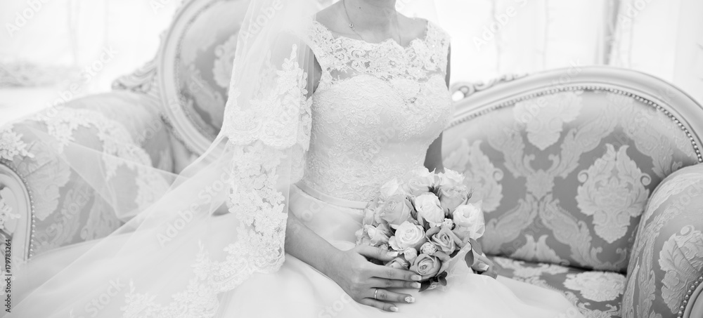 Bride and wedding bouquet Bride and wedding bouquet