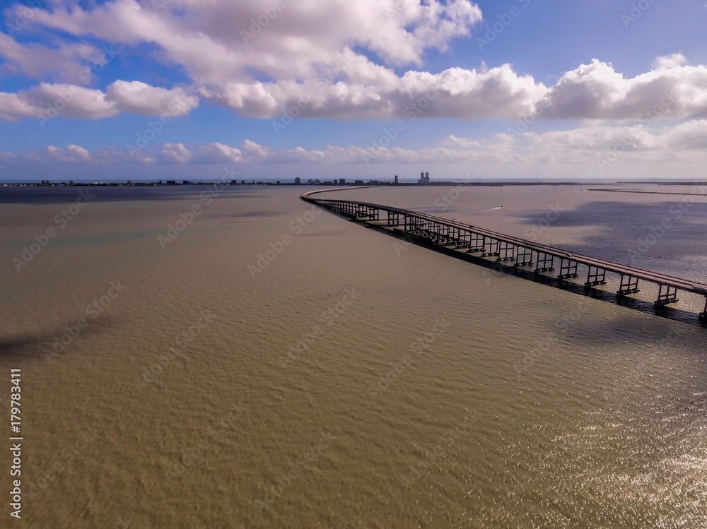 Bridge to South Padre Island, drone photograph