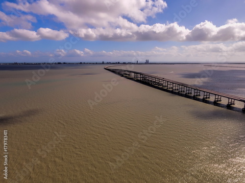 Bridge to South Padre Island, drone photograph