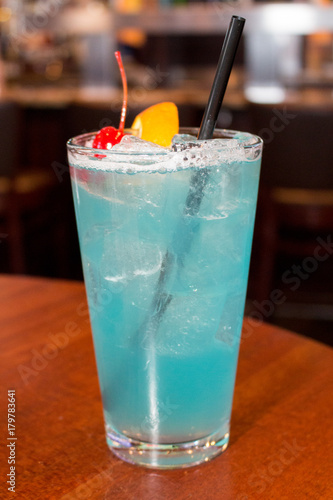 blue mixed drink