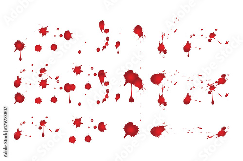 Fototapeta Naklejka Na Ścianę i Meble -  Blood splatters Vector Eps 10