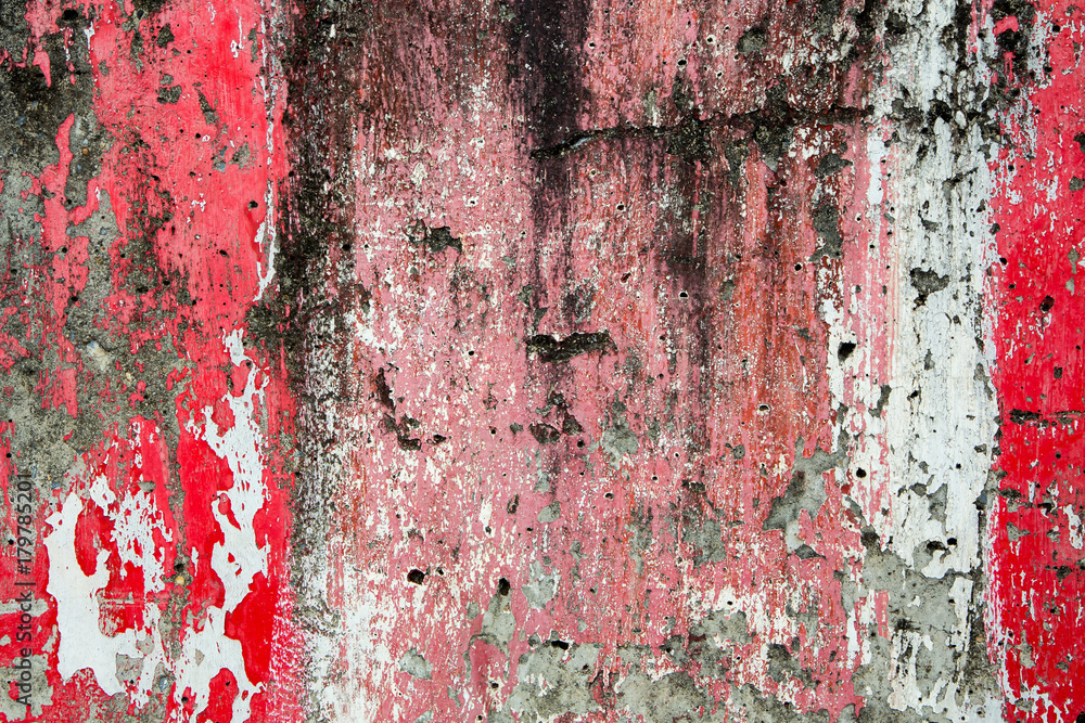 Reddish Abstract Antique Cracked Stain Texture Background.