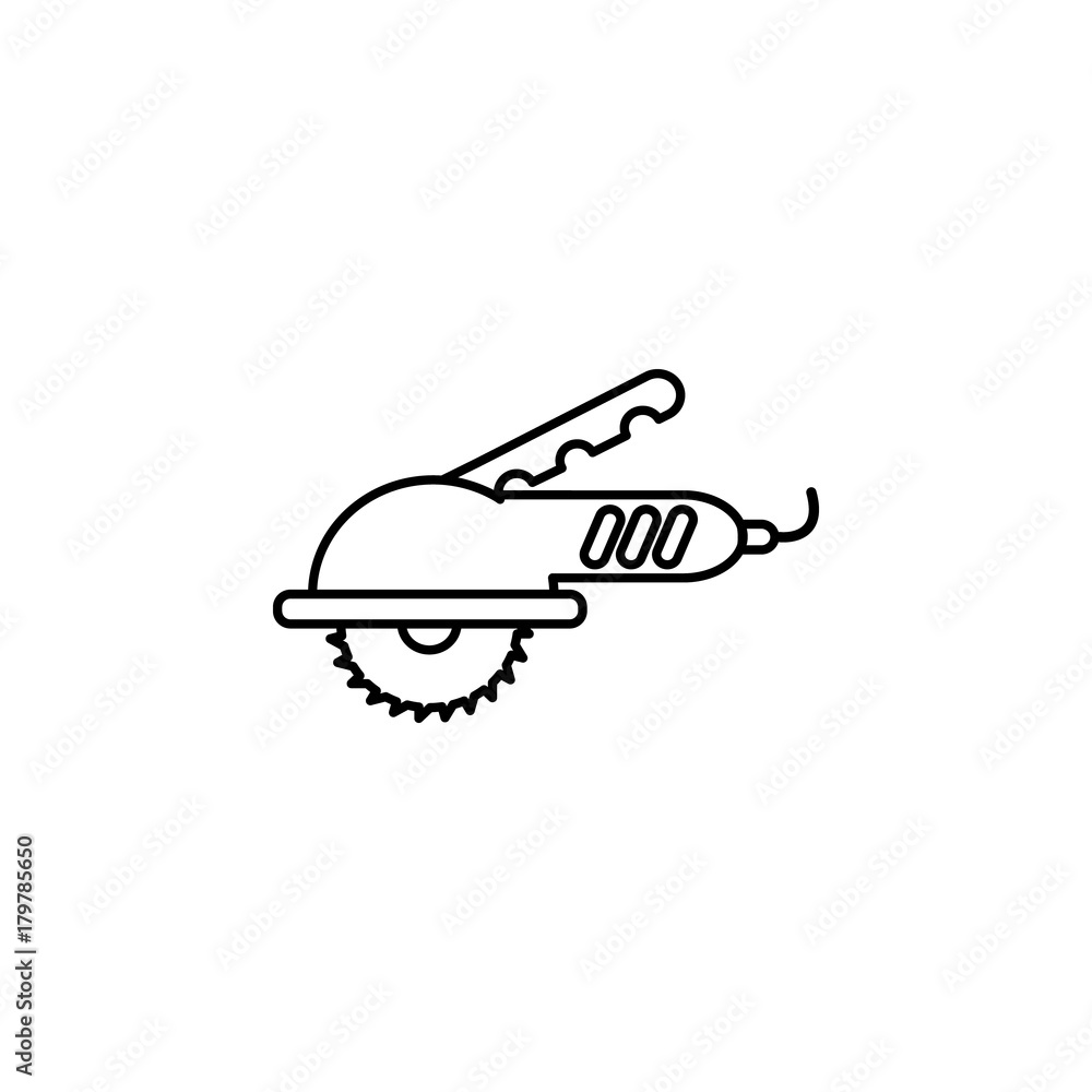 angle grinder line icon