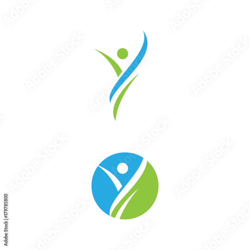 people life abstract logo
