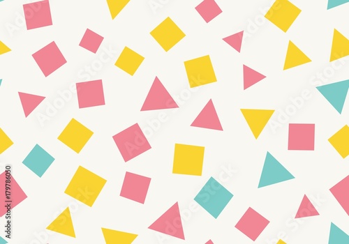 Free Download Seamless pattern with squares and triangles on a light background - GFXLoad