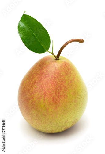 ripe pear isolated on white background