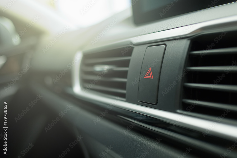 Close up Emergency button in the car. Close up Emergency button in the car.