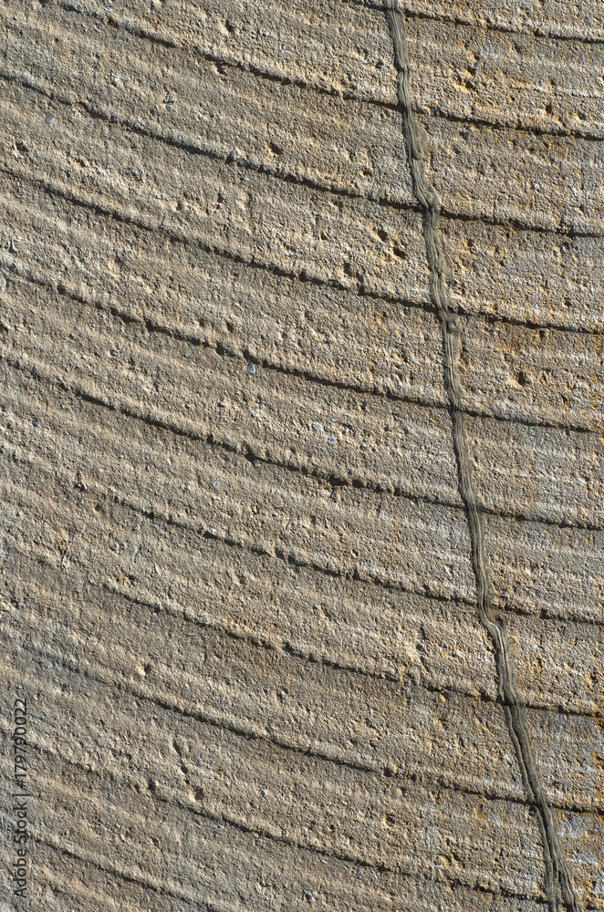 Fototapeta premium A rock with a crochet trail in the form of rings.