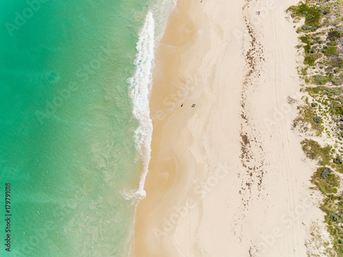 Aerial Of Sandy Beach In Summer