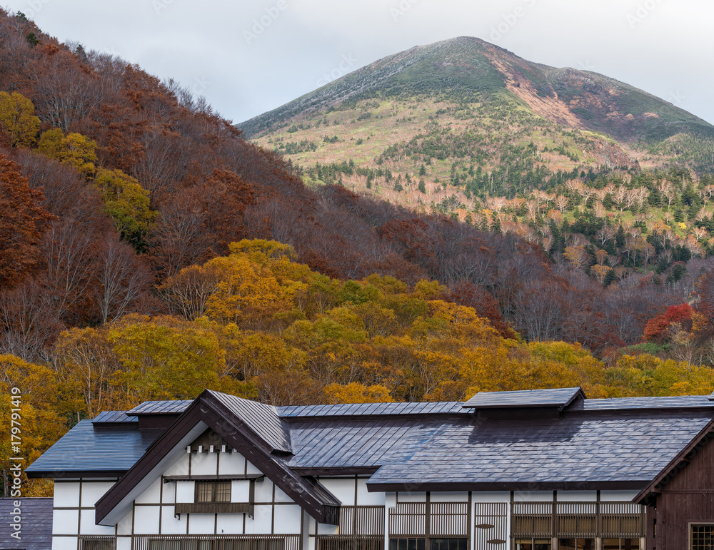 Beautiful autumn colour season at Hakkoda area, Aomori, Japan.