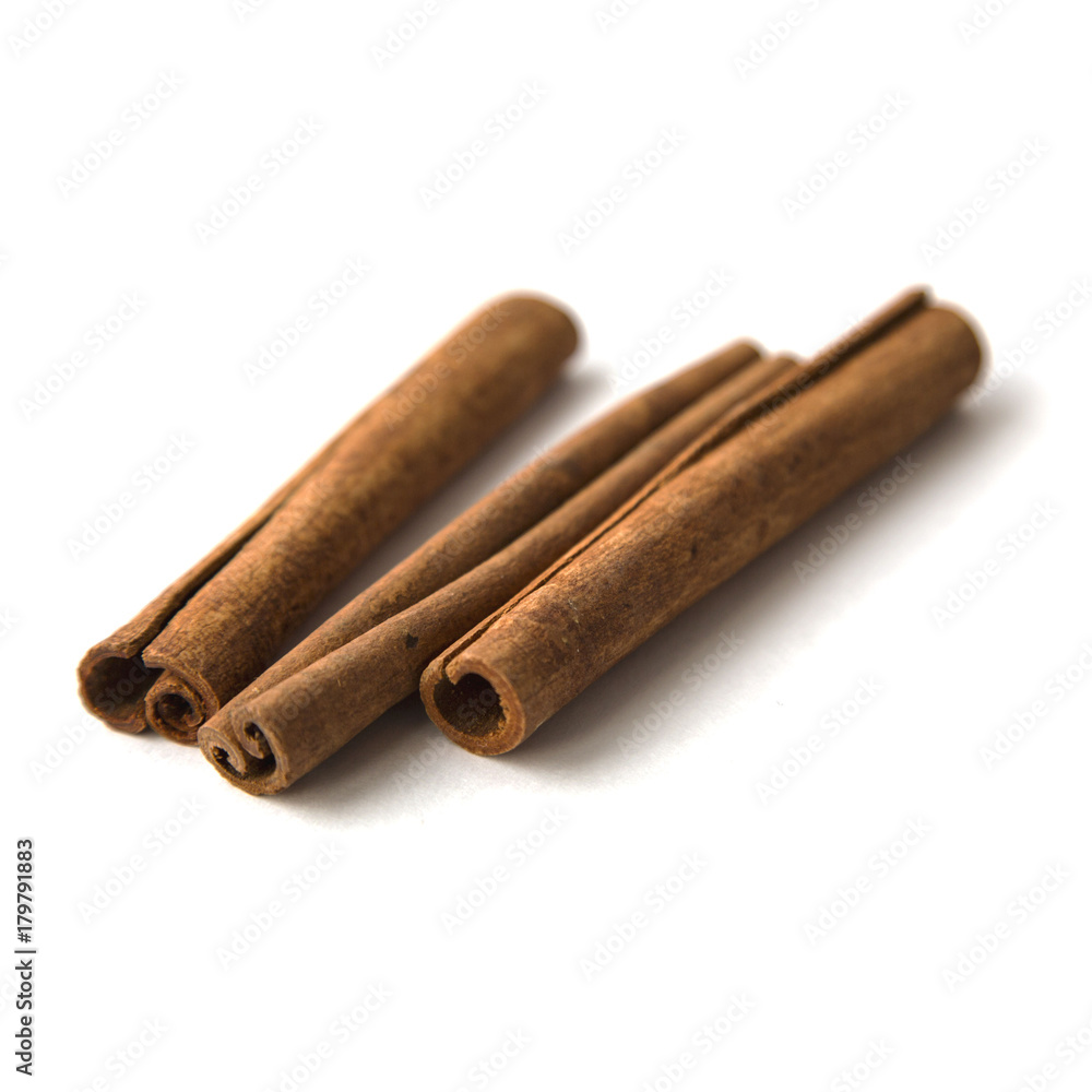 Cinnamon Sticks Traditional Christmas Spice on White Background Natural Light Selective Focus Square Cinnamon Sticks Traditional Christmas Spice on White Background Natural Light Selective Focus Square