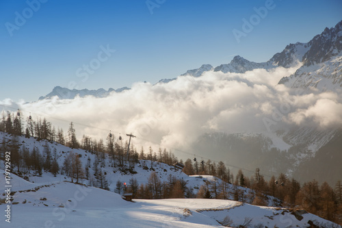winter in the mountains, low clouds © anrymos