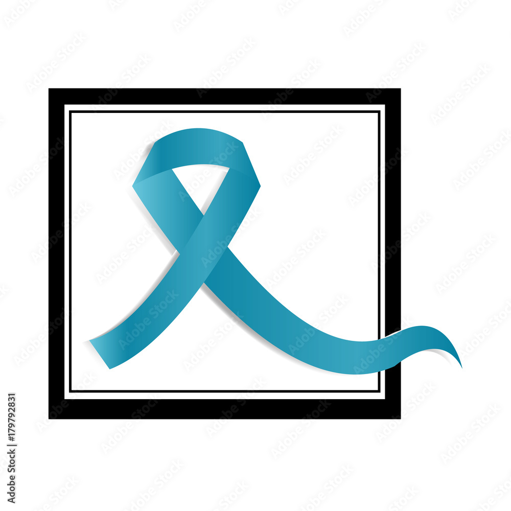 blue ribbon symbol for prostate cancer awareness month inside the frame blue ribbon symbol for prostate cancer awareness month inside the frame