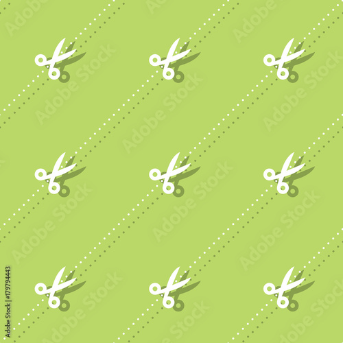 Scissors And Dots Barber Accessory Seamless Background