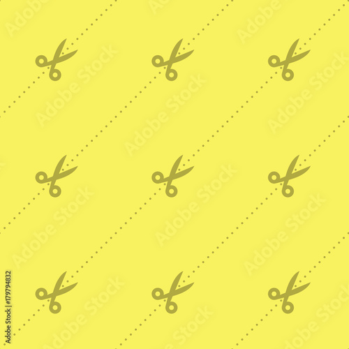 Scissors And Dots Barber Seamless Accessory Silhouette Background