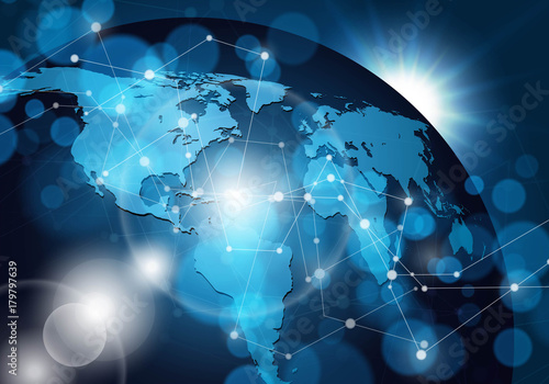 Global network connection. Vector illustration.