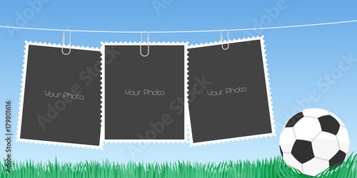 Collage of photo frames vector illustration
