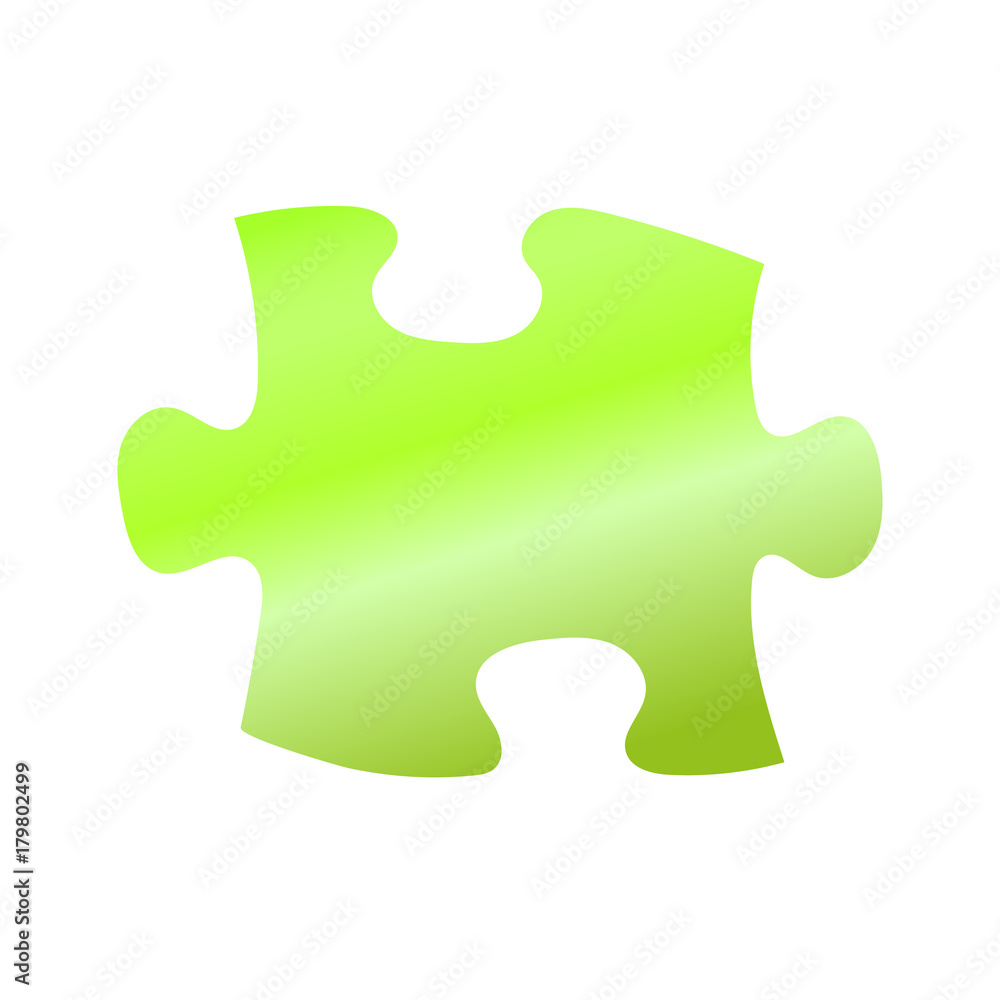 Green puzzle on the white background.Vector illustration Green puzzle on the white background.Vector illustration
