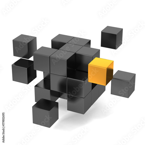 Composition of 3d cubes. Background design for banner  poster  flyer  card  cover  brochure. Logo design.