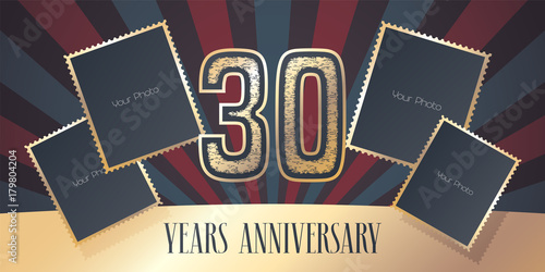 30 years anniversary vector icon, logo