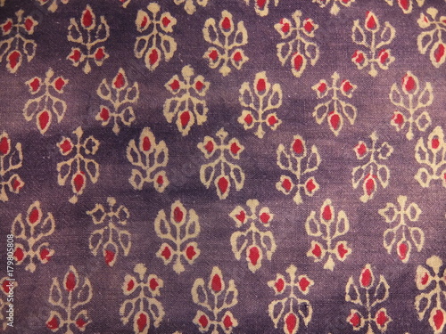 vintage fabric with oriental patterns